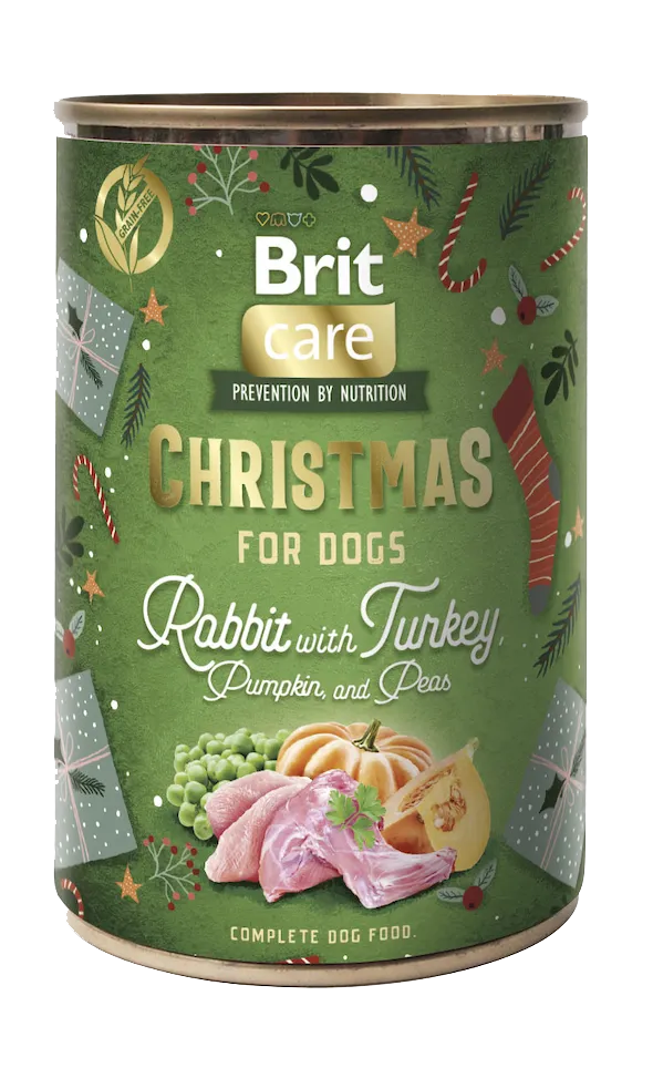 Brit Care Mono Protein Rabbit, Yetişkin Köpekler için Tavşan Etli, Hindi Etli, Bal Kabaklı & Bezelyeli Yaş Mama 400 gr 1